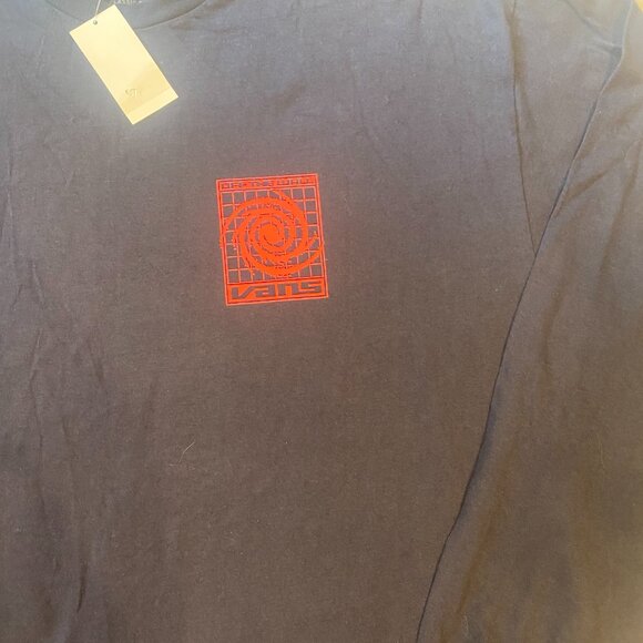 Vans Men's XX-Large "Logo Space" Long Sleeve T-Shirt Dark Blue - Picture 11 of 12